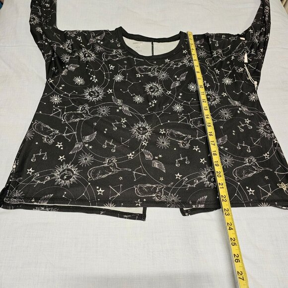 Johnny Was Active Bijou Long Sleeve Flyaway Back Top Tee Women Size L Black - Picture 6 of 16